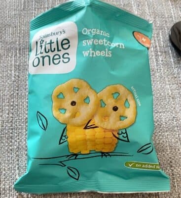 Organic sweetcorn wheels