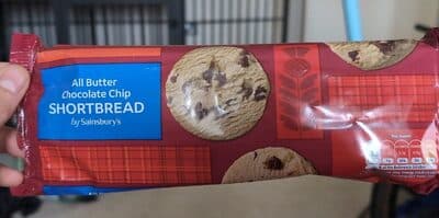 All butter choc chip shortbread