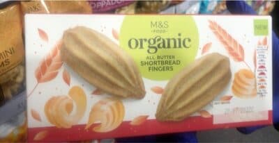 Organic all butter Shortbread fingers