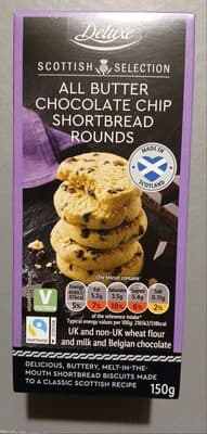 All Butter Chocolate Chip Shortbread Rounds