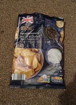 Sea Salt & Cracked Black Pepper Hand Cooked Crisps