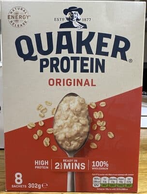 Quaker Protein Original Microwaveable Oats with Added Soy Protein