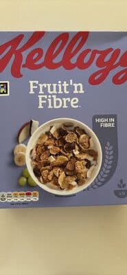 Kelloggs fruit’n fibre cereal