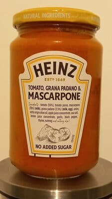 Heinz Tomato, Grana Padano & Mascarpone Pasta Sauce
