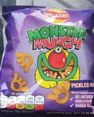 Monster Munch Pickled Onion flavour baked corn snack