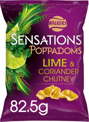 Poppadoms Lime & Coriander Chutney Flavour Potato & Gram Flour Snack