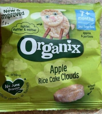Organix apple rice cake clouds