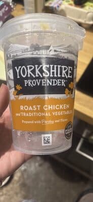 Vegetable and roast chicken soup