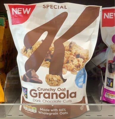 Crunchy Oat Granola Dark Chocolate Curls