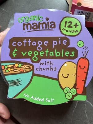 Organic Mamia Cottage Pie & Vegetables