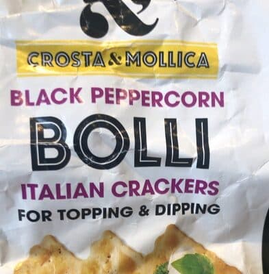 Black Peppercorn Bolli Italian Crackers