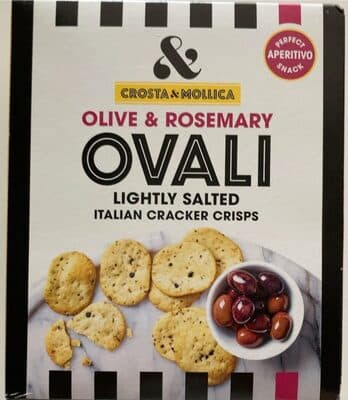 Olive & rosemary ovali italian cracker crisps