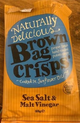 Sea Salt and Malt Vinegar Brown Bag Crisps