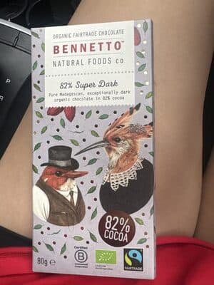 Organic Fairtrade Chocolate 82% Super Dark
