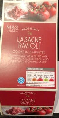 Marks & Spencers Lasagne Ravioli
