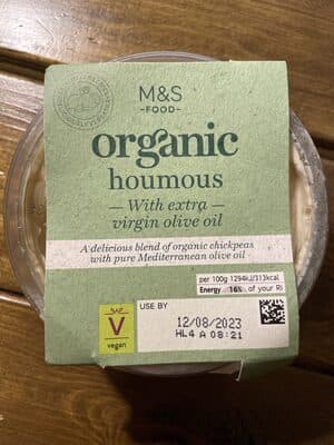 Organic Houmous ~ With added extra virgin olive oil