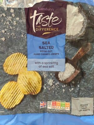 Sea salted ridge cut hand cooked crisps