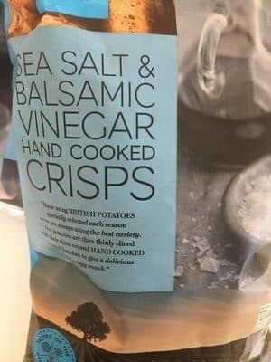 Hand Cooked sea salt & Balsamic vinegar crisps