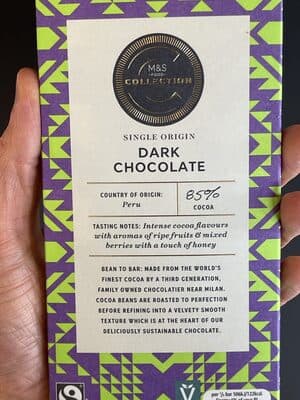 Intense Dark Chocolate 85% Cocoa Solids