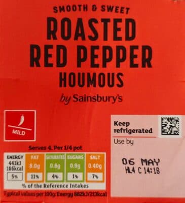 Smooth & Sweet Red Pepper Houmous