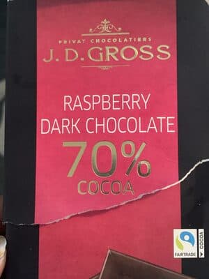 Raspberry Dark Chocolate 70% Cocoa