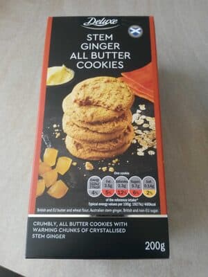 Stem Ginger All Butter Cookies