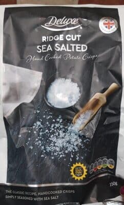 ridge cut sea salted potato crisps