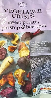 Sweet Potato, Parsnip And Beetroot Vegetable Crisps