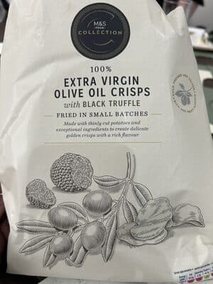 Extra Virgin Olive Oil Crisps (Black Truffle)