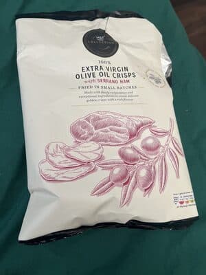 Extra Virgin Olive Oil Crisps with Serrano Ham