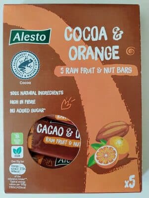 Cacao & Orange 5 Raw Fruit & Nut Bars
