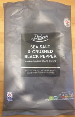 Sea Salt & Crushed Black Pepper Hand Cooked Potato Crisps