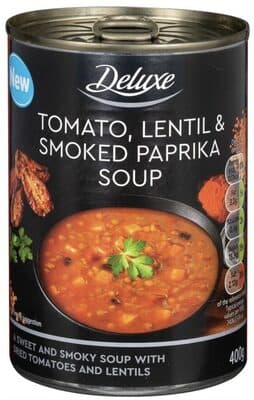 Spicy soup with lentils and tomatoes