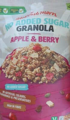 NO ADDED SUGAR GRANOLA APPLE & BERRY