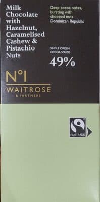 Hazelnut, Caramelised Cashew & Pistachio Milk Chocolate