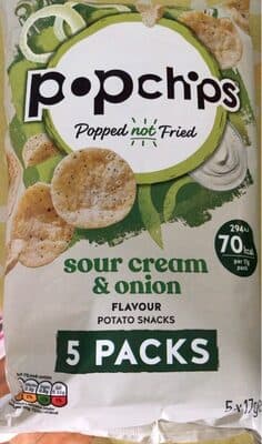 Sour cream & onion flavour potato chips