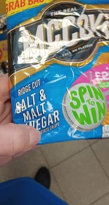 Salt & Malt Vinegar Flavour Potato Crisps