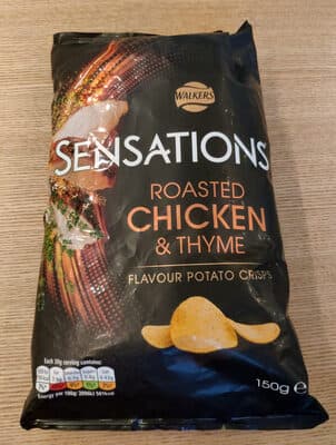 Sensations Roasted Chicken & Thyme Flavour Potato Crisps