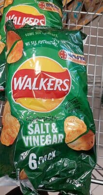 Walkers Salt & Vinegar crisps 6 Pack - Outer Packaging Only