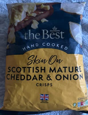 Hand cooked cheddar and onion crisps