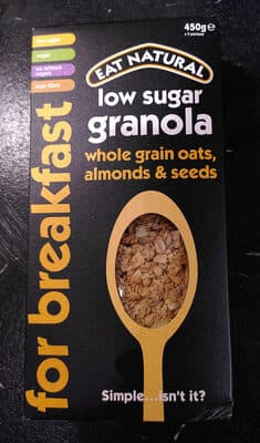 low sugar granola whole grain oats, almonds & seeds