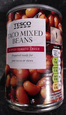 Taco Mixed Beans in Spicy Tomato Sauce