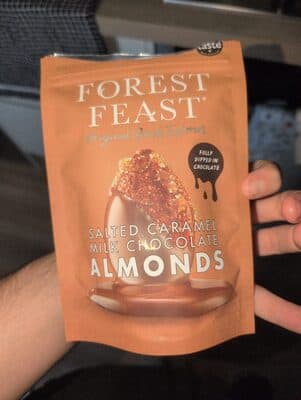 Salted caramel milk chocolate almonds