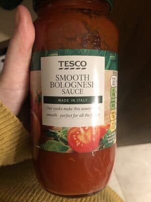 Tesco Smooth Bolognese Sauce