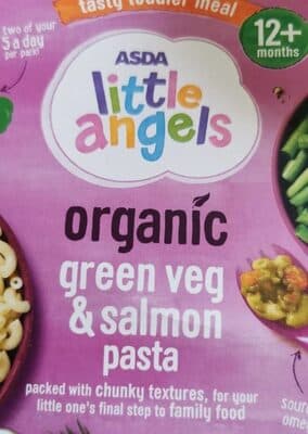 Little Angel organic green veg & salmon pasta