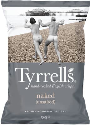 Hand-Cooked English Crisps Naked (No Salt)