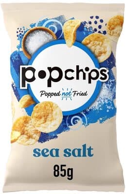 popchips sea salt flavour popped potato snacks