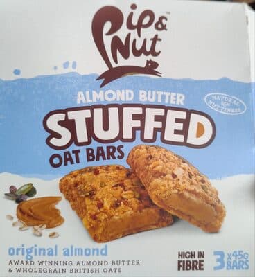 Almond Butter Stuffed Oat Bars