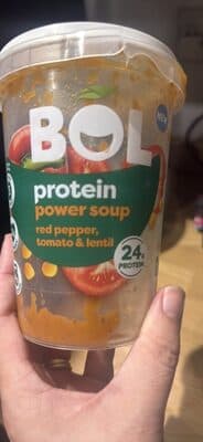 protein power soup red pepper, tomato & lentil