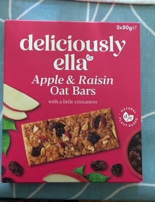 Apple & raisin oat bars